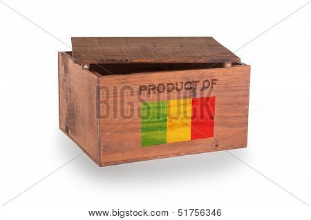 Wooden Crate Isolated On A White Background