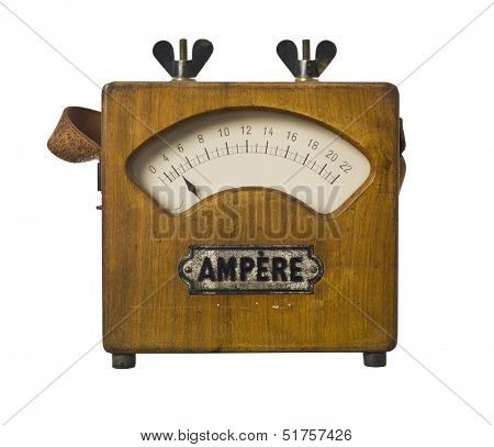 Old radio isolated on a white background