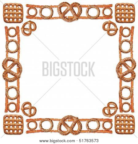 Pretzel isolated frame