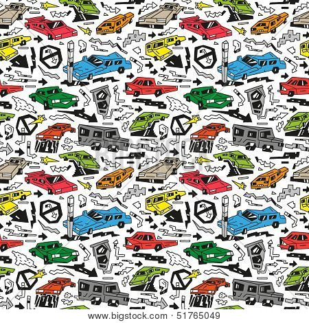 cars - seamless background