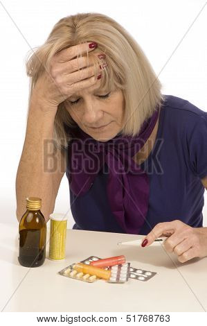 Senior Health And Medicine-woman Having A Headache