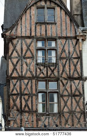 Half-timbered house in Tours Loire Valley France