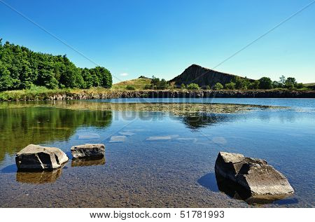 View of Cawfields Quarry, Hadrians Wall