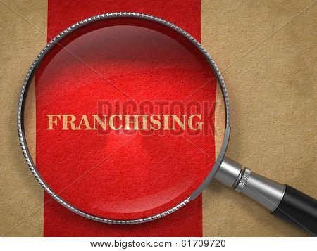 Franchising Concept - Magnifying Glass.