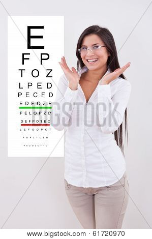Jubilant Lady With New Glasses