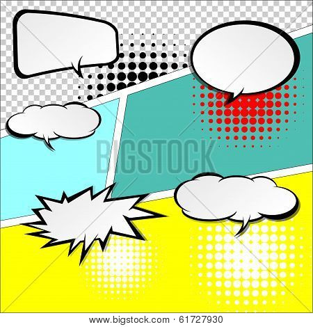 Comic Speech Bubbles.