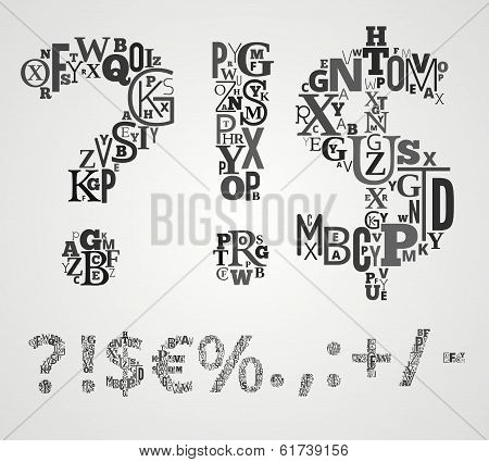 Vector Alphabet Symbols Set