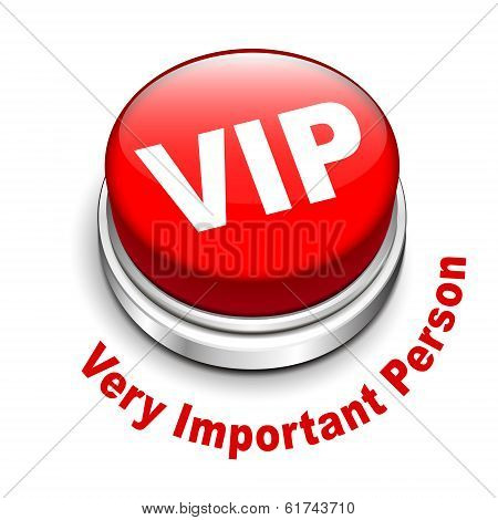 3D Illustration Of Vip ( Very Important Person ) Button
