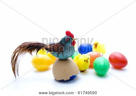 Easter chicken with Easter fledgling