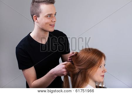 Hair Styling Before Photo Session