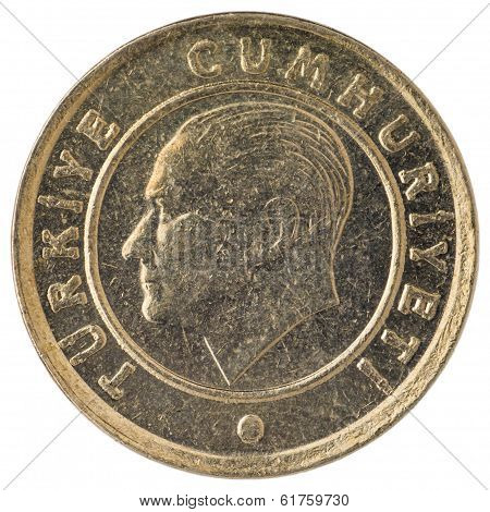 10 Turkish Kurus Coin, 2011, Face
