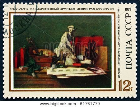 Postage Stamp Russia 1973 Still Life With Sculpture, By Chardin