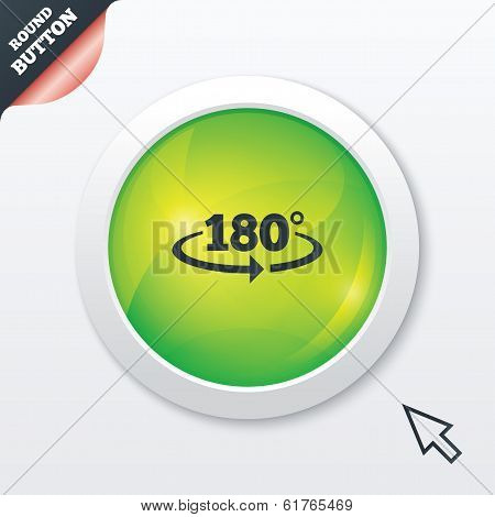 Angle 180 degrees sign icon. Geometry math symbol