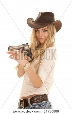 Cowgirl with gun