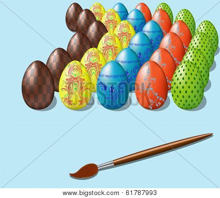 Easter eggs and brush?