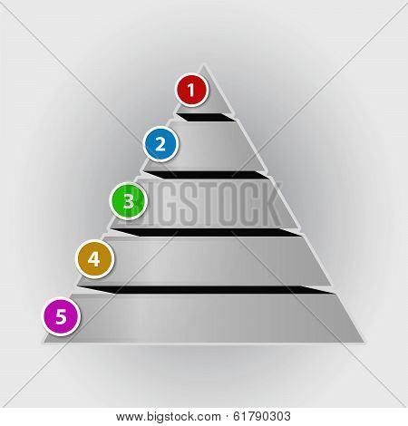 Infographic concept pyramid chart