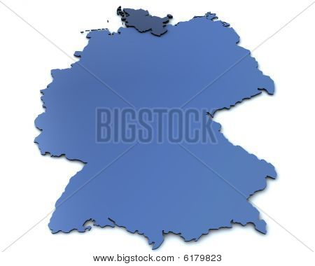 Mapa Německa - Schleswig Holstein