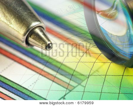 Lineal, Pen og forstørrelsesglas