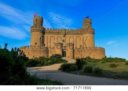 beautiful medieval castle - Manzanares (Spain)