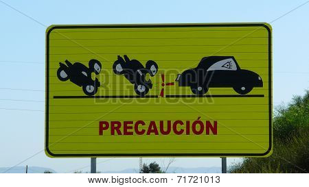 Spanish road sign