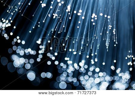 Blue fibre optical burst