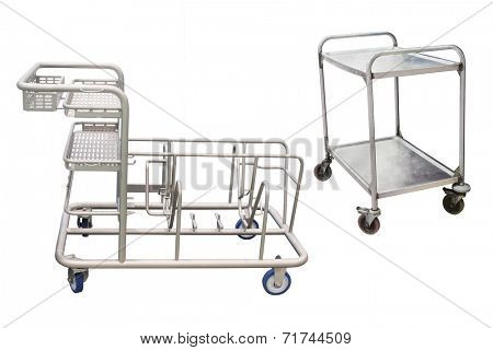 two-level cart under the white background                 