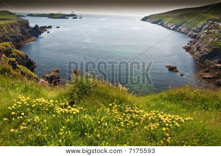 Bellissimo paesaggio scenico vibrante e Seacape West Ireland