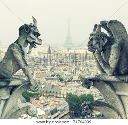 Stone Demons From Notre Dame De Paris
