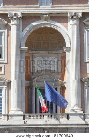Caserta Royal Palace main facade detail