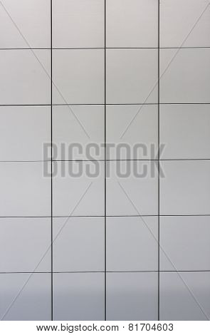 Aluminum plates wall on the modern building