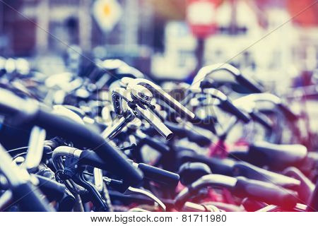 Bikes On Parking In Amsterdam