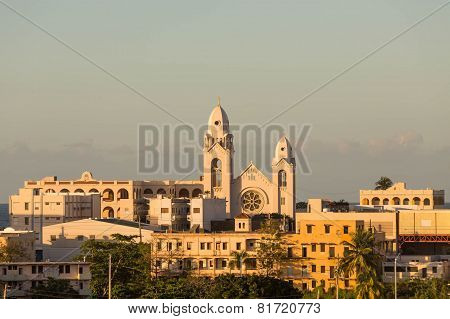 Puerto Rican Church In Wam Evening Light