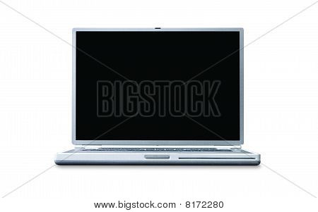 Laptop obrazovky na bílém pozadí