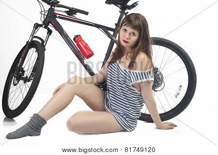 Girl With  Bicycle