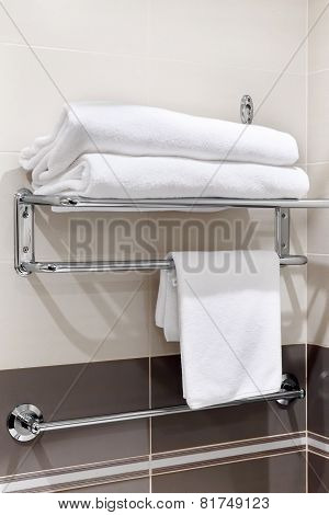 Clean White Towel On A Hanger