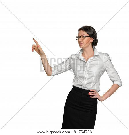 Woman isolated on white background
