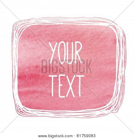 text frame with watercolor background
