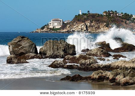 Stranden i Puerto Escondido, Mexico