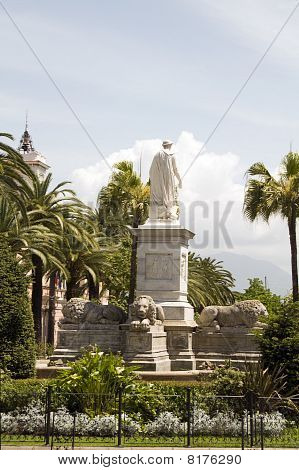 Szobor Napóleon Ajaccio Corsica Franciaország