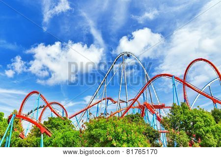 Amusement park in Spain near Salou- Port Aventura near Salou Spai