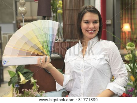 A home design shop with employee clerk