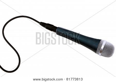 Microphone Isolated Over White.