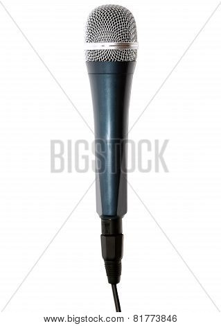 Microphone Isolated Over White.