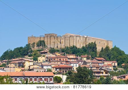 Panoramic view of Lagopesole. Basilicata. Southern Italy.