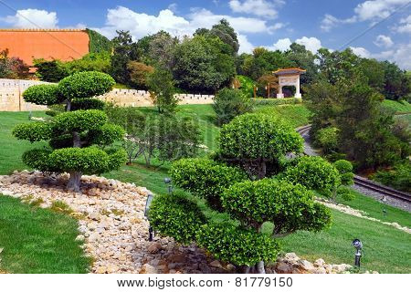 View Of The Chinese Park.