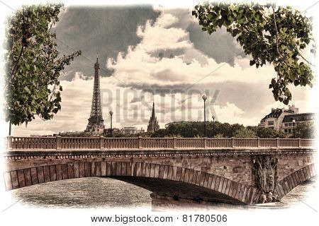 Eiffel Tower -view From Embankment Of The River Seine.paris? Fr