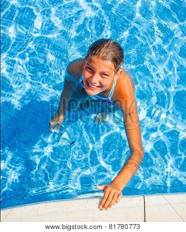 Girl in the pool