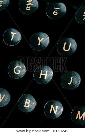 Teclas de la máquina de escribir