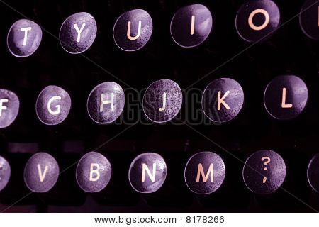Teclas de la máquina de escribir