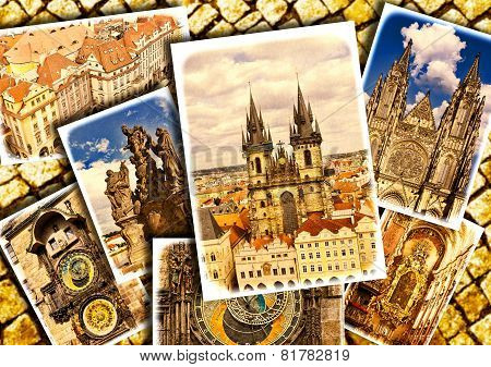 Collage Of Beautiful Prague.